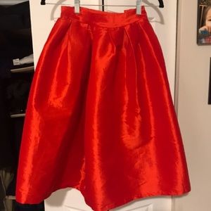 Chicwish Red A-line Midi Skirt